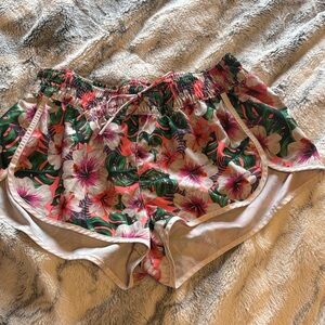 NOBO Floral Athletic Shorts - Pink and Green
